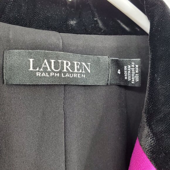 Lauren Ralph Lauren Fuchsia Fox Head Button Equestrian Preppy Button Blazer 4 - Picture 5 of 10